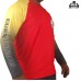 6001 CAMISA MANGA LONGA PROTEÇÃO UV 50+ VERMELHA COM DETALHES AMARELOS E PRETOS NAS MANGAS 